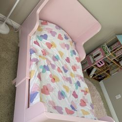 Pink Twin Size Extendable Bed Frame