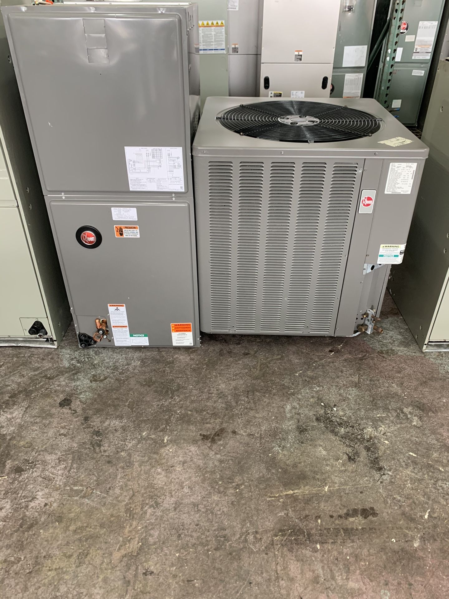Ac unit set 3 tons installed