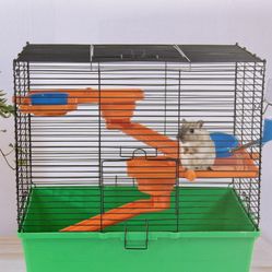 Pet Champion Hamster Habitat/Cage w/Water Bottle & Food/Water Dishes, NEW