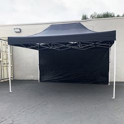 l (NEW) $145 Heavy-Duty Canopy 10x15 FT with (1) Sidewall, Ez Popup Outdoor Party Tent (2 colors) 