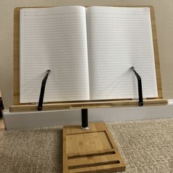 Sturdy Wooden Book/iPad/Phone Stand