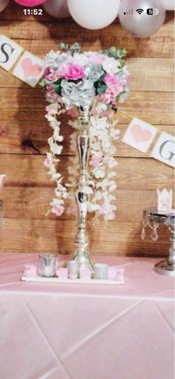 Silver centerpiece vase
