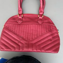 Red Faux Leather Woman’s Handbag. 