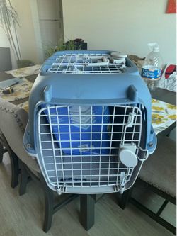 Dog crate and pee pads