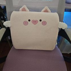 MINISO cute piggy lumbar support pillow for chair