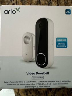 Arlo Video Doorbell 2nd Generation 2K with Chime 2