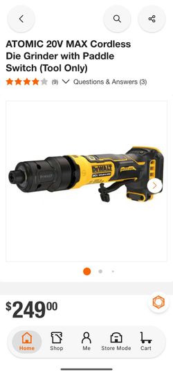DEWALT ATOMIC 20V MAX Cordless Die Grinder with Paddle Switch (Tool Only)