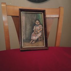 Oil on Canvas Indigenous Barefoot Women 7.5" x11