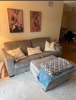 Altari Gray Sofa and Ottoman
