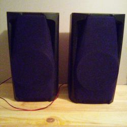 Set Of Black Speakers Size 14H 8W 6D