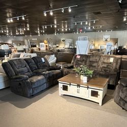 Manual Reclining Sofa And Loveseat 