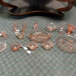 Pink Depression Glass Lot 