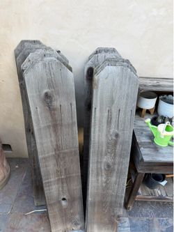 Reclaimed redwood boards