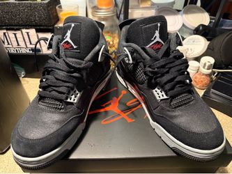 Air Jordan 4 Black Canvas size 10.5