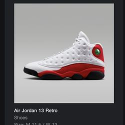 Air Jordan Cherry 13 Size 11.5
