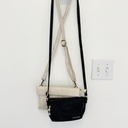 Set Of 2 Leather Branded Cross Body Bags 