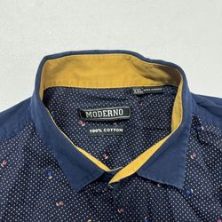 Moderno Blue Button Down Shirt