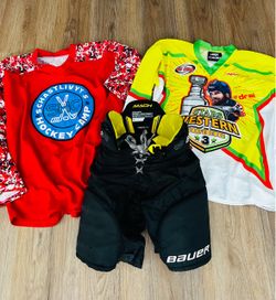 Amazing Kids Hockey Bauer Pants +New jerseys
