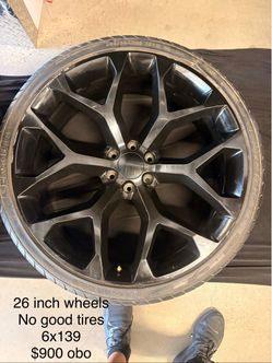 26 Inch Alloy Wheel 6x139 Bolt Pattern