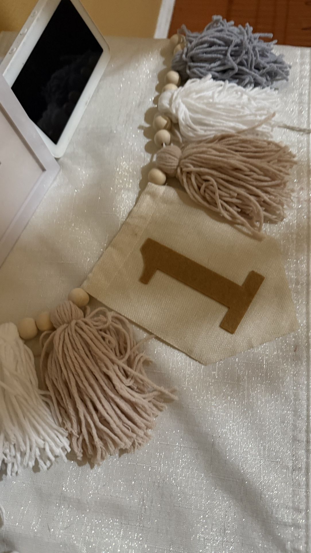 Baby Boy 1st Birthday Party Decorations For Handmade Tassel Garland Highchair Banner With  Crown Hat