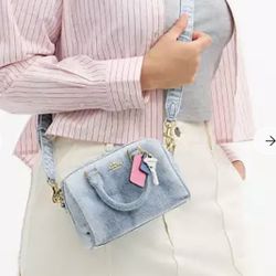 Coach Mini Rowan denim With Charms