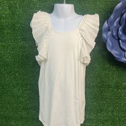 Chloe White Ruffle Tank Size 6 Girls