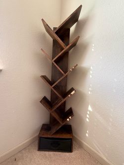Tree Bookshelf with Bottom Drawer