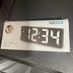Guard Your Sleep LED Clock - GH0712L - White. Condition is Used. Shipped with USPS Ground Advantage. Includes original packaging with power cable as s