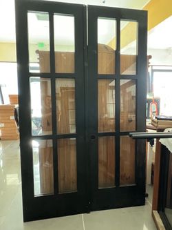 Black French doors 61x96