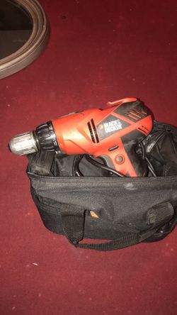 Black and Decker Corded Drill with bag