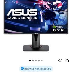ASUS VG278QR 27" Gaming Monitor 165Hz Full HD (1920 x 1080) 0.5ms G-SYNC Eye Care DisplayPort HDMI DVI