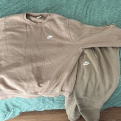 Beige Nike Sweatsuit