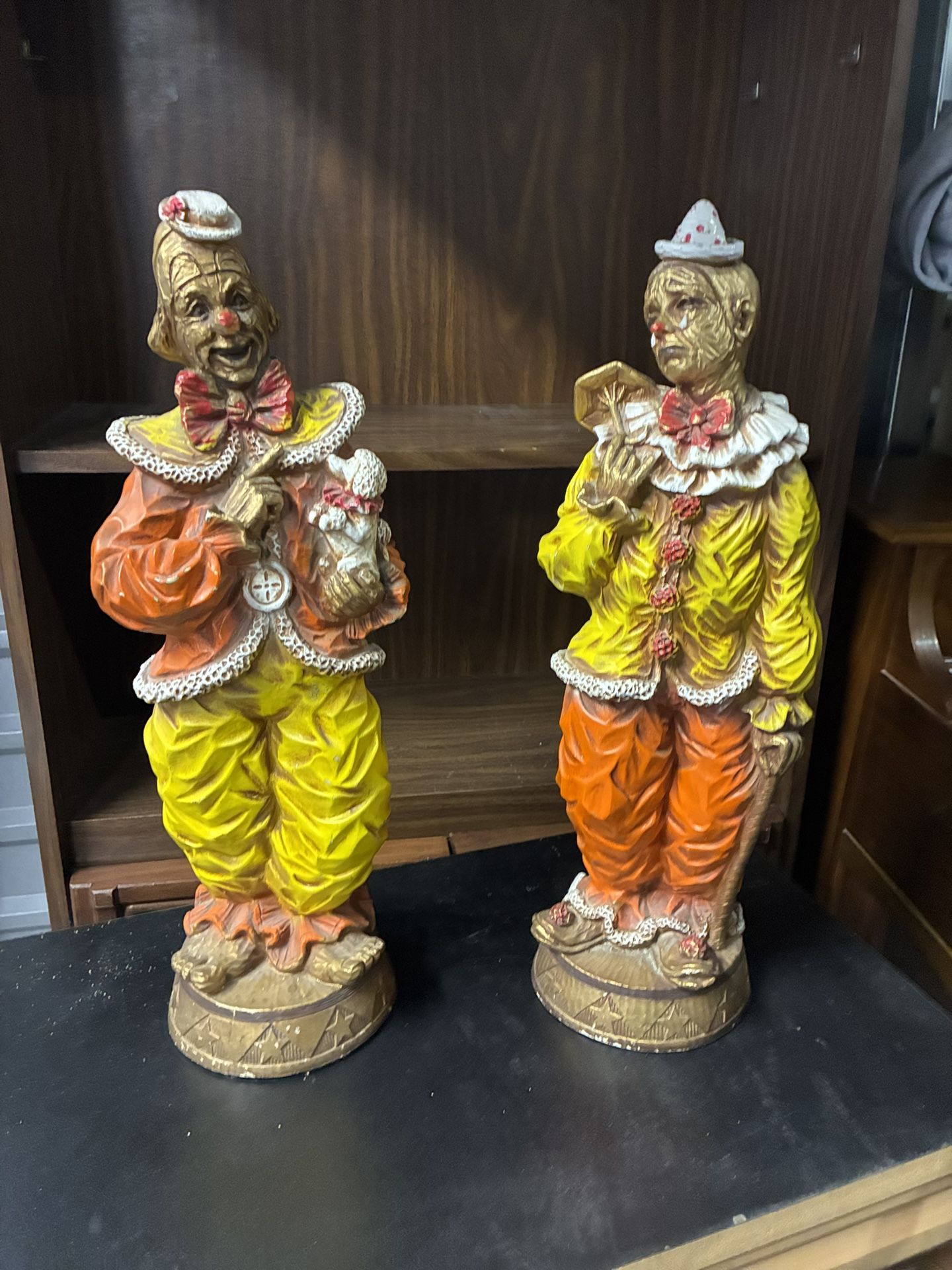 Antique Clown Statues
