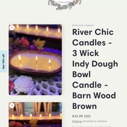 River Chic 3 Wick Candle 