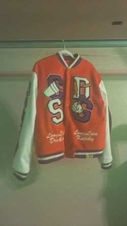 Awful lot of cough syrup varsity jacket XL