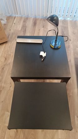 Black Two-Tier Coffee Table Set