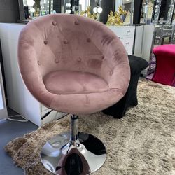 Pink Velvet Barstool 