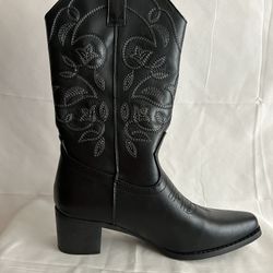 [Left Boot Only ] Dream Pairs Cowboy Boots For Women, Size 8, Faux Leather 