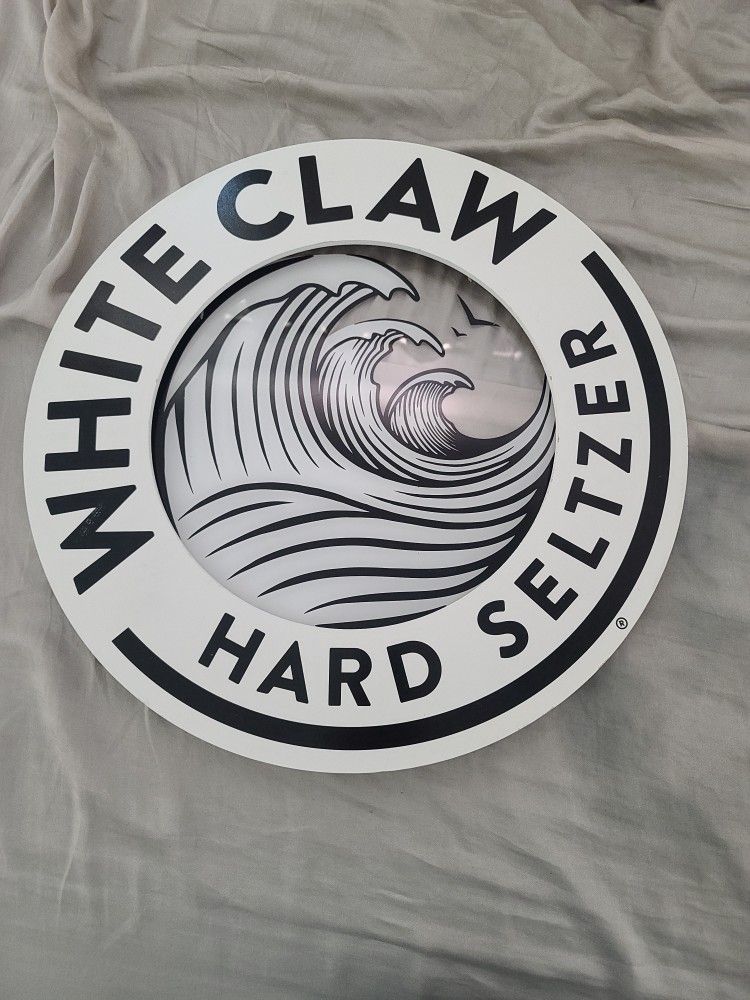 White Claw Wooden Plastic Sign