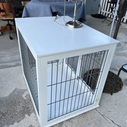 White Wooden Dog Crate