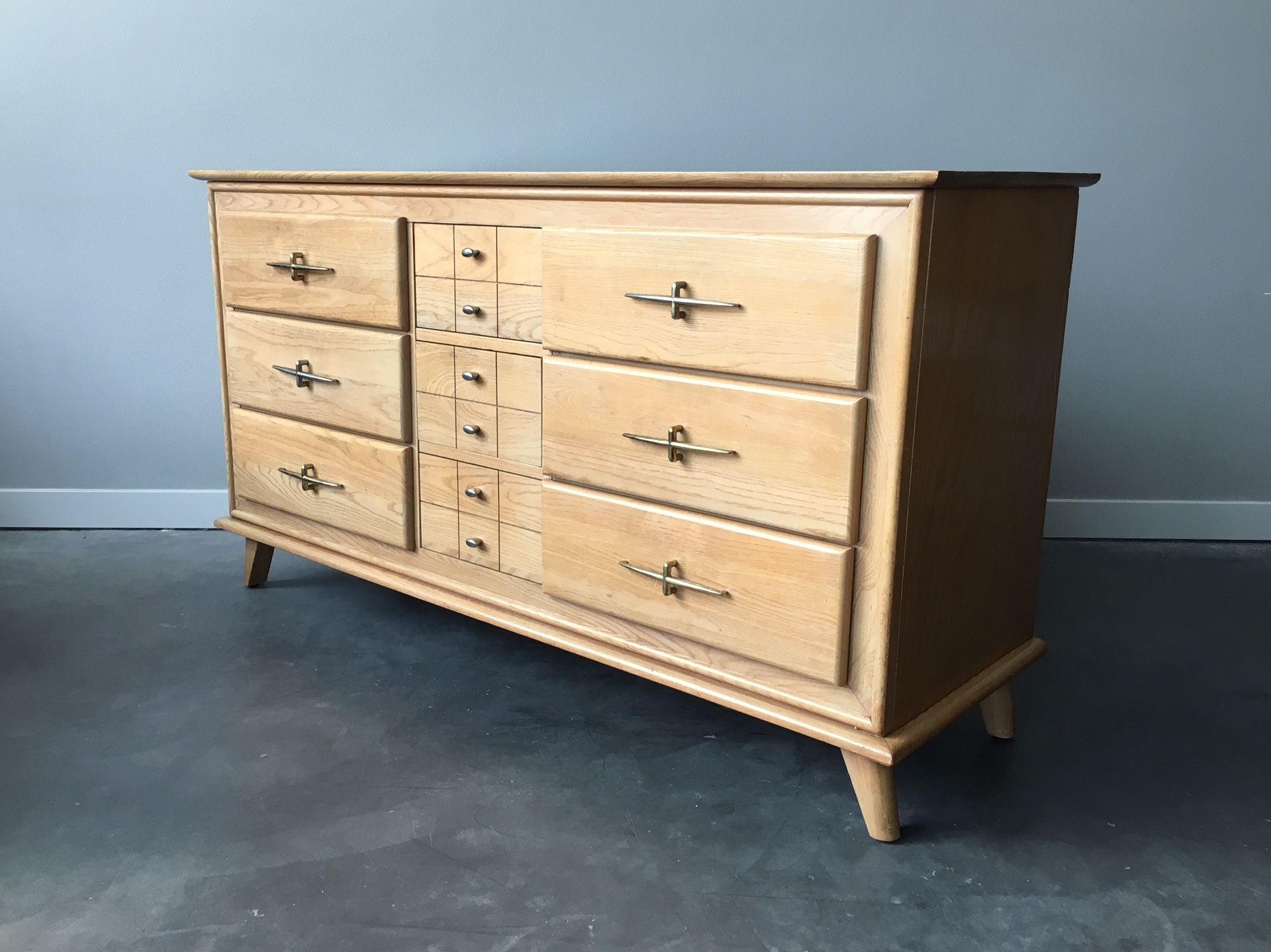 vintage mcm lowboy dresser by LA Period Furn