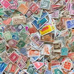 50 Pcs World Stamps Lot RANDOM   - VINTAGE STAMPS  From All Over The World - Bulk Worldwide Stamps RANDOM - Antique Retro Ephemera - Art Collectibles