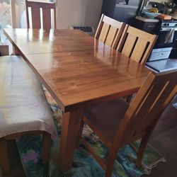 DINING TABLE WITH CHAIRS & BENCH INCLUDED