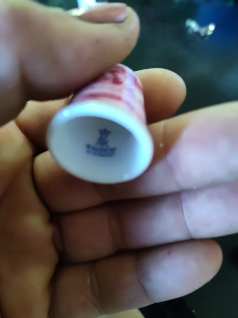 Thimble Anquite Bone China From West Germany