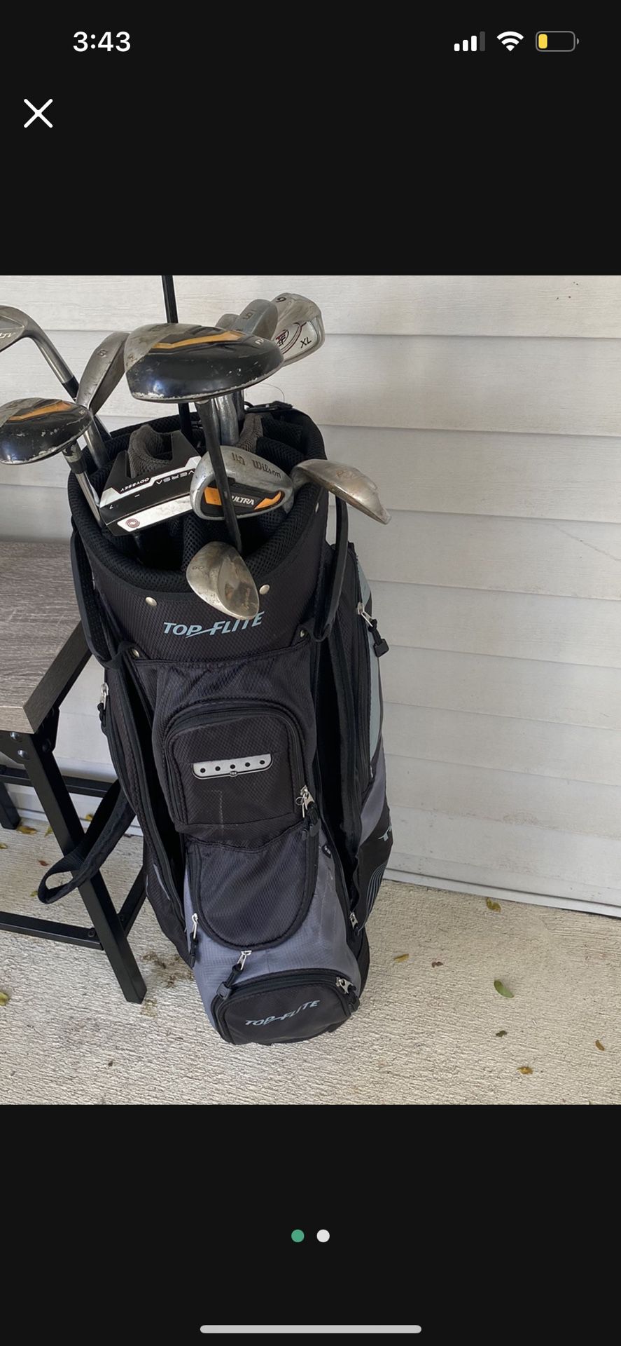 Wilson Clubs And A Top Flight Bag. 