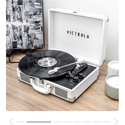 Victrola Portable Suitcase Bluetooth Record Player 