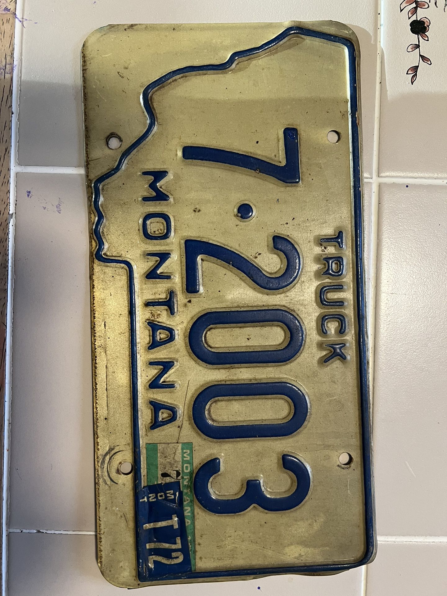 Vintage Montana License Plate