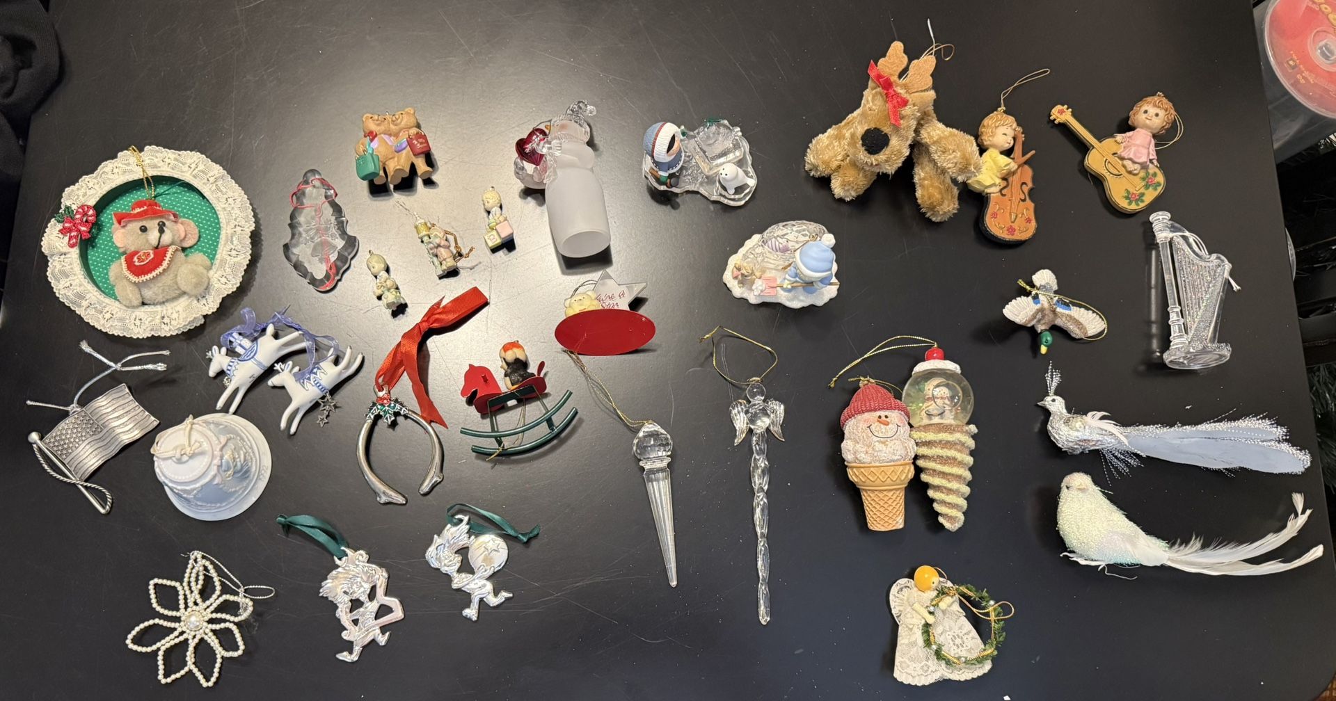 25 Bundle Vintage Christmas Tree Ornaments Decorations Holiday Xmas