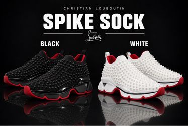 Christian Louboutin Spike-Sock Shoe White - Brand New - Sizes 35-47