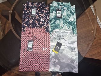 NEW UNDER ARMOUR GOLF POLOS